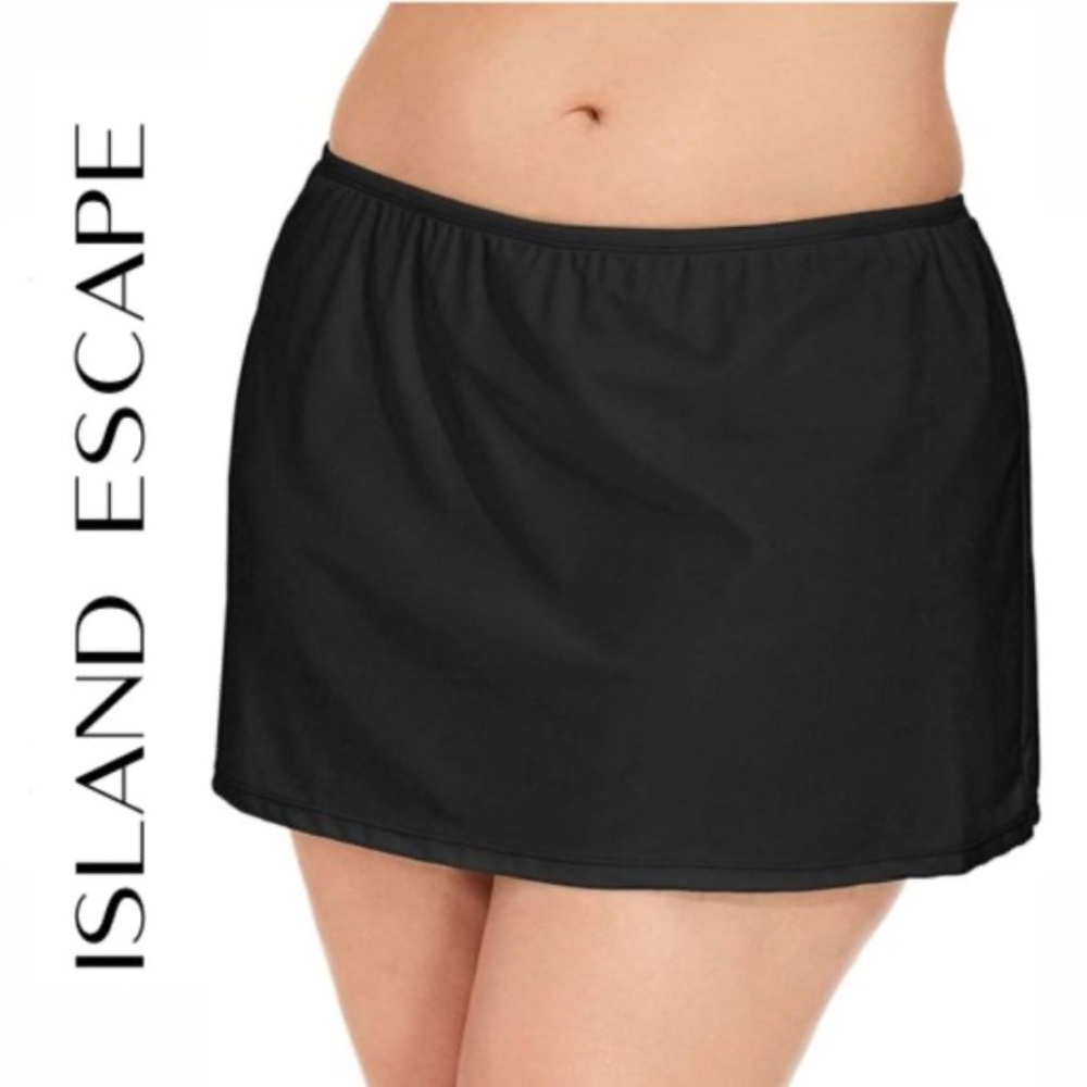 Women's Island Escape Elegant Black Swim Mini,  NWT, size 12